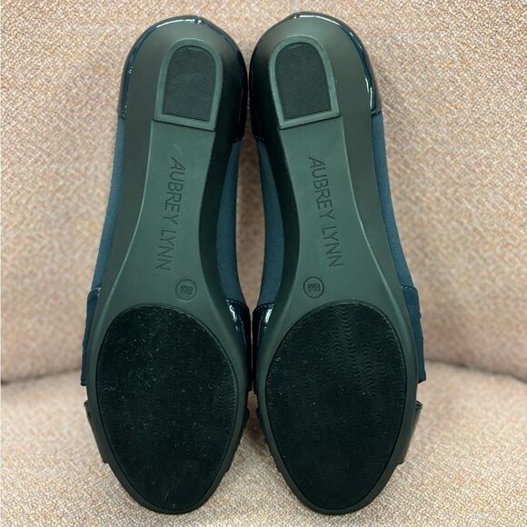 New Aubrey Lynn AL-Caleigh Dark Navy open toe flat 8M - Picture 2 of 6